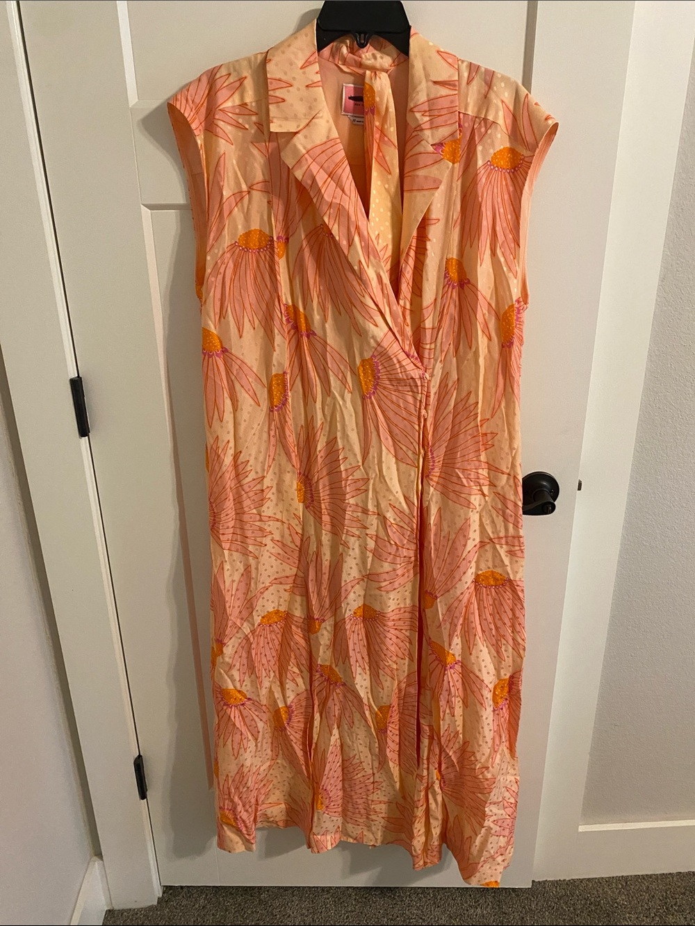 kate spade Peach and Coral Floral Maxi Dress